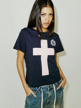 CROSS TEE NAVY