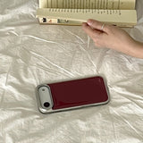 burgundy epoxy silver bumper case