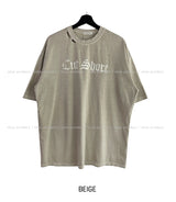 カッティングビンテージピグメント半袖Tシャツ