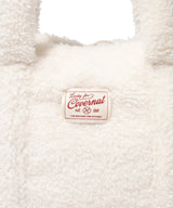 Clover Heart Fluffy Medium Tote Bag Ivory