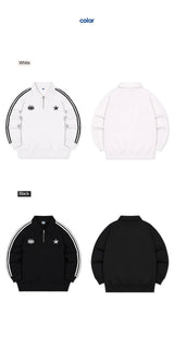 1980 star track collar half zip-up (2color)