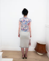[香] Qipao Floral Top (Brown)