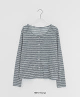 Vianne Stripe Sleeveless Cardigan Set