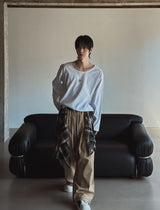 [1+1] ヌーク ベーシック Uネック ロングスリーブ Tシャツ