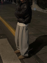 ONE SIDE SNAP BUTTON SWEAT PANTS