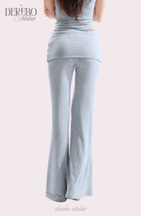 アンナ レース カーディガン トレーニング スリーピース セット (Sleeveless cardigan, pants)