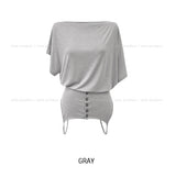 モフ ボタン ツーウェイ ノースリーブ Tシャツ