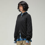 GNT043 ショートパンチングジップアップニット (BLACK)