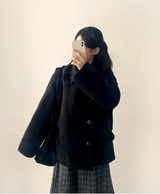 ポニーシックベルトダブルハイネックコート