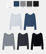 [SHOPPERMADE] スタンダードUネックロングスリーブTシャツ(5color)