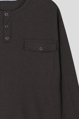スナップヘンリーロングスリーブTシャツ (3color) (No.1010)