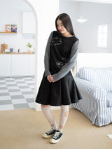 NEEDLEWORK LONG SLEEVE T (BLACK)