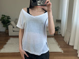 loose v neck tee