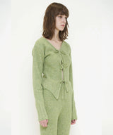 ASYMMETRIC COLOR KNIT CARDIGAN