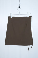 Button String Midi Skirt (Brown)
