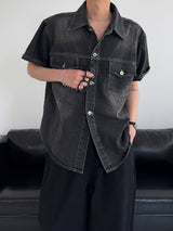 OW Udin Two-Pocket Washed Denim Shirt (2C)
