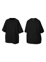 RELABEL Skin Friendly High-Density Combed Pure Cotton Double Seam Running Line Shoulder Bottom Shirt Short Sleeved T-shirt
