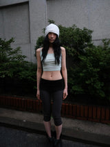 flower button beanie