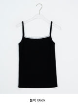 Arone Lace Ribbed Layered Layered Strap Sleeveless