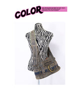 big belt denim cross bag