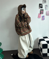 TWO PINTUCK RIVET BELT BALLOON LONG PANTS 🤎🖤💙3COLOR