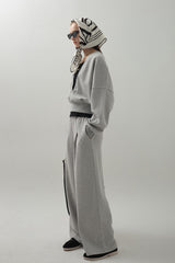 Loose Wide Knitting Pants_Gray