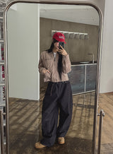 Diano raw balloon denim pants