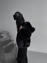lisa faux fur hooded jacket (2color)
