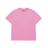 24FW APPLIQUE LOGO PIGMENT SHORT SLEEVE T-SHIRT LIGHT PINK