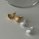 [925silver] Mini clam earring (2color)