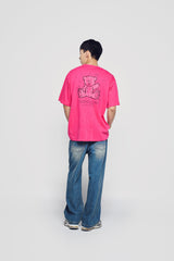 24FW ハンドスケッチベア半袖Tシャツ ピンク