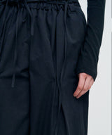 Ribbon Tied Wide Pants _ BLACK