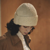 VARZAR Handle Logo Beanie / Ivory