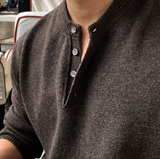 All Day Classic Wool Henry Neck Knit