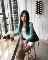 Unbalanced halter sleeveless