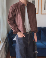 Roozen Check Pocket Long Sleeve Shirt