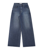 STITCH LINE WIDE DENIM PT BLUE