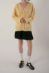 Nuts v-neck cardigan_butter