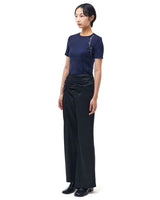 Satin Draped Trousers _ BLACK