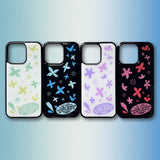 Flower Blooms Epoxy Phone Case (Blue-BK)