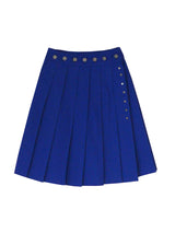 [pepe]cotton pleated wrap skirt (blue)