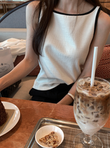 リアスロージャカードスリーブレス / 4カラー
