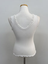 Ruffle V-Neck Sleeveless Top