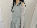Pocket Flare Hooded Dress