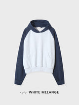 No.1485 ラグランクロップフードTシャツ (3color)
