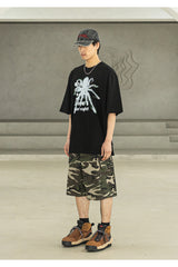 SPIDER REAL OVERSIZED SHORT T-SHIRTS MSFTS001-BK