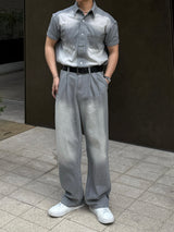 Ever snap muscle-fit denim shirt
