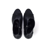 ニューオープントゥスリムアンクルヒール(Black)