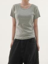 Terry round short-sleeve T-shirt -3C