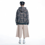 Rhinestone Camo Hoodie - BEIGE